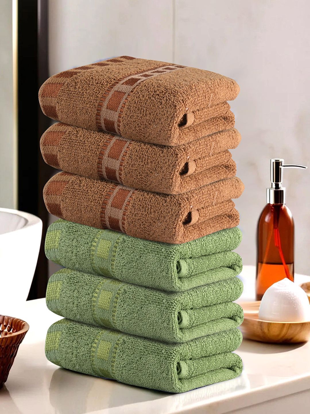 Kuber Industries Green 6 Pieces Self Design Cotton Highly Absorbent 225 GSM Face Towels
Kuber Industries Green 6 Pieces Self Design Cotton Highly Absorbent 225 GSM Face Towels