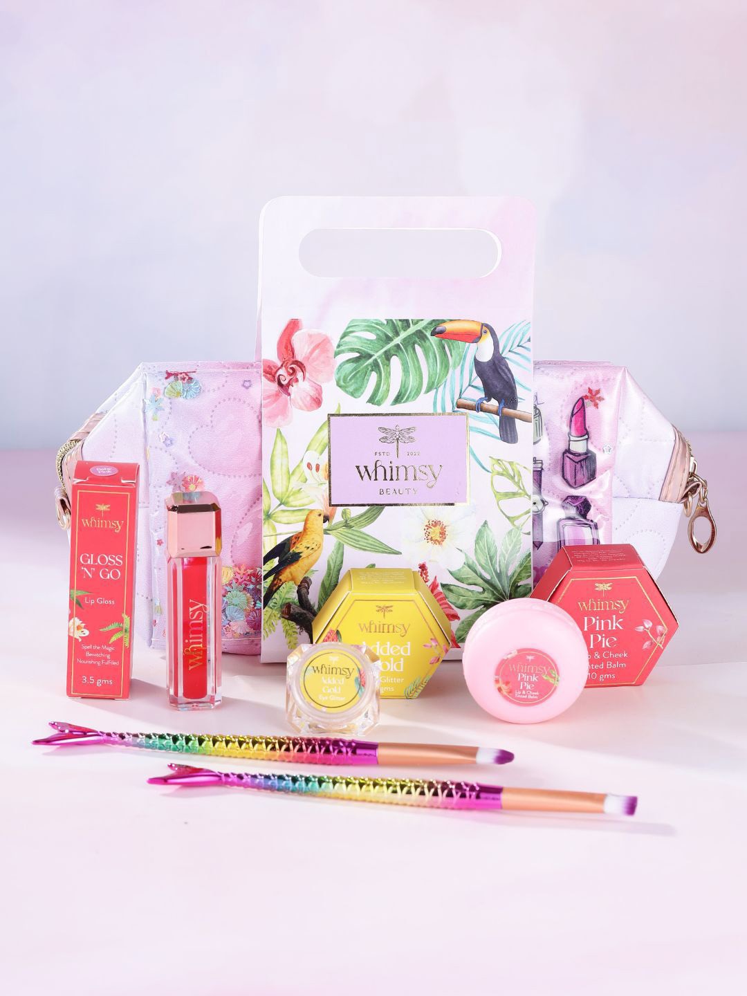 Whimsy Beauty Set Of 4 Eye Glitter, Lip Gloss, Tinted Balm & Mermaid Brushes Kit, Multi
Whimsy Beauty Set Of 4 Eye Glitter, Lip Gloss, Tinted Balm & Mermaid Brushes Kit, Multi