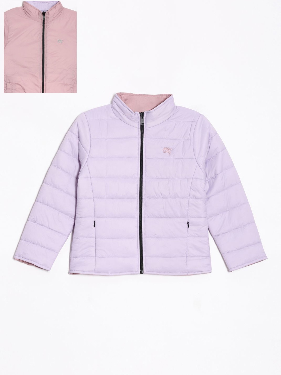 Allen Solly Junior Girls Checked Reversible Crop Padded Jacket with Embroidered, Lavender
Allen Solly Junior Girls Checked Reversible Crop Padded Jacket with Embroidered, Lavender