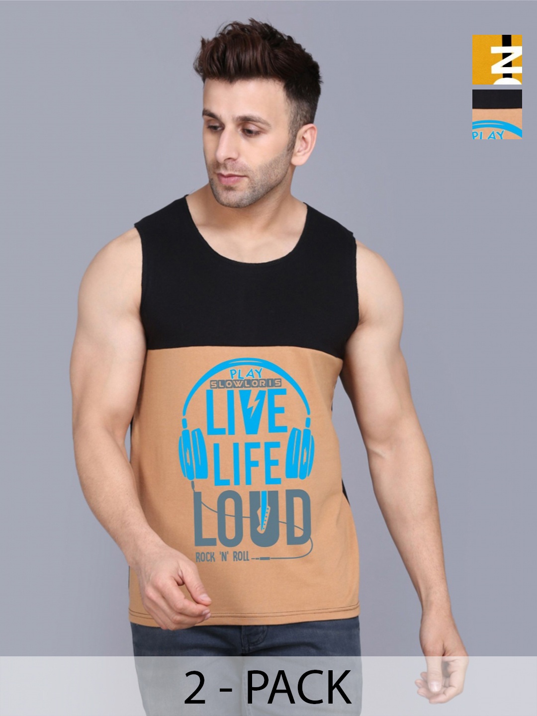 SLOWLORIS Men Pack Of 2 Typography Printed Round Neck Cotton Slim Fit T-shirts, Black
SLOWLORIS Men Pack Of 2 Typography Printed Round Neck Cotton Slim Fit T-shirts, Black