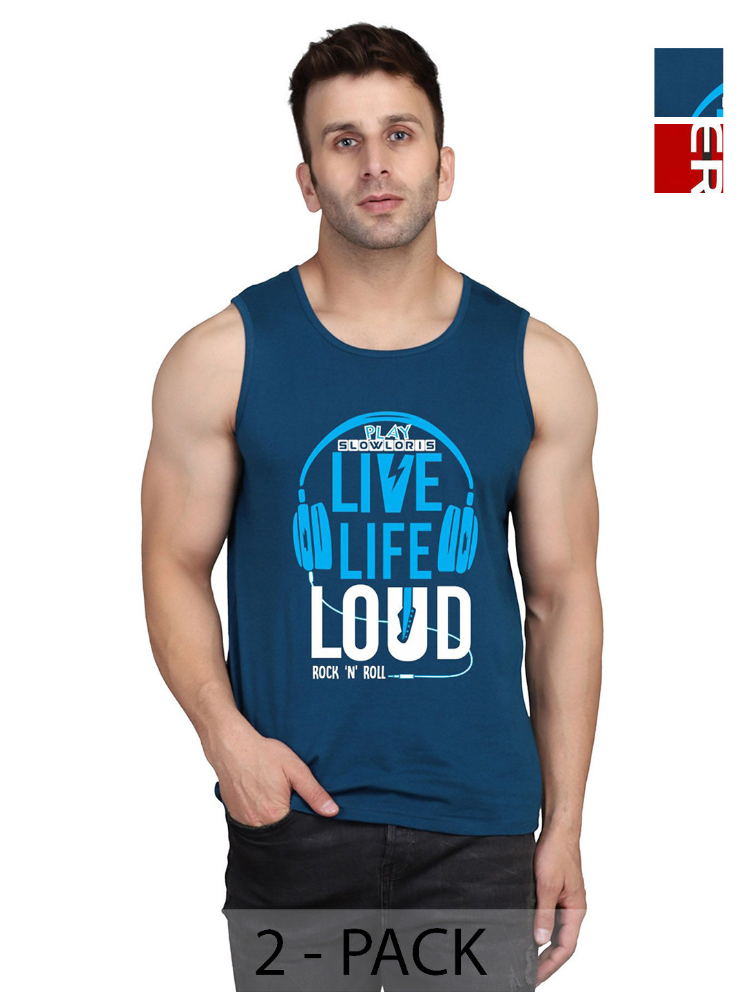 SLOWLORIS Men Pack Of 2 Typography Printed Round Neck Cotton Slim Fit T-shirts, Teal
SLOWLORIS Men Pack Of 2 Typography Printed Round Neck Cotton Slim Fit T-shirts, Teal