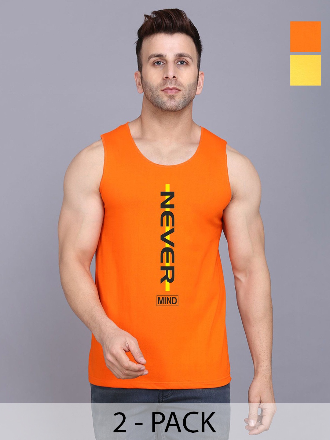SLOWLORIS Men Pack Of 2 Typography Printed Round Neck Cotton Slim Fit T-shirts, Yellow
SLOWLORIS Men Pack Of 2 Typography Printed Round Neck Cotton Slim Fit T-shirts, Yellow