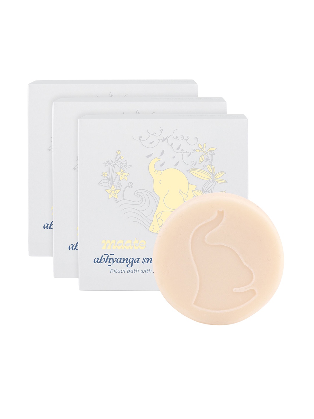 MAATE Set Of 3 Abhyanga Snan Kids Bathing Bar with Anantmool & Manjistha - 75gm Each, Beige
MAATE Set Of 3 Abhyanga Snan Kids Bathing Bar with Anantmool & Manjistha - 75gm Each, Beige