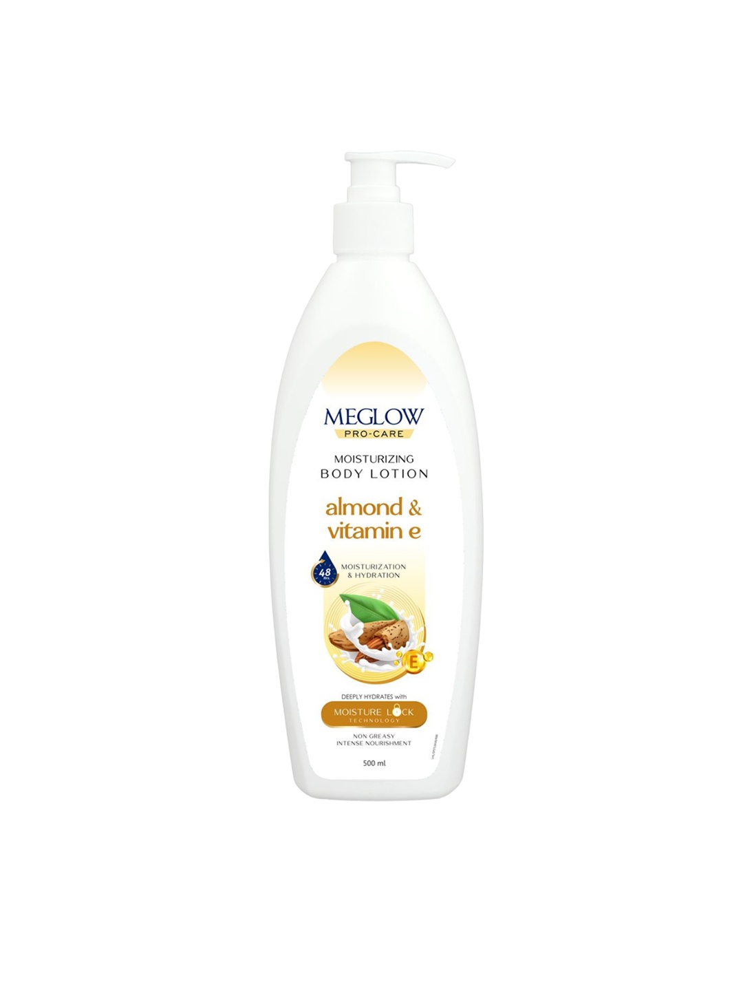 MEGLOW Almond & Vitamin E Moisturizing Body Lotion with Moisture Lock Technology - 500 ml, White
MEGLOW Almond & Vitamin E Moisturizing Body Lotion with Moisture Lock Technology - 500 ml, White