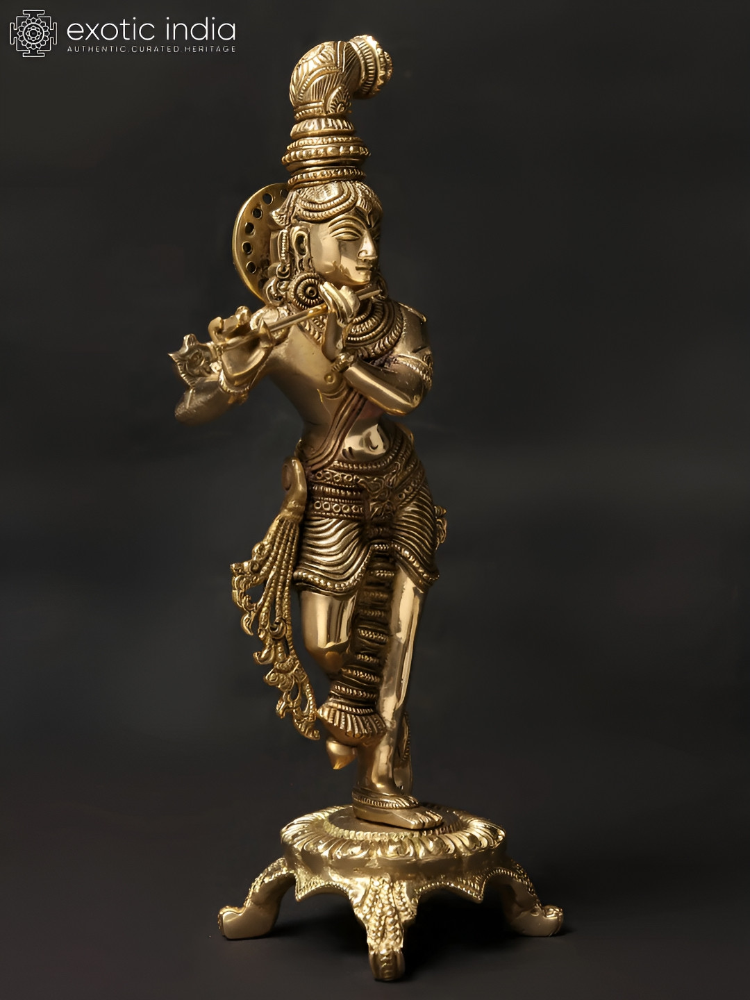 Exotic India Gold-Toned Religious Idol Showpiece 
Exotic India Gold-Toned Religious Idol Showpiece