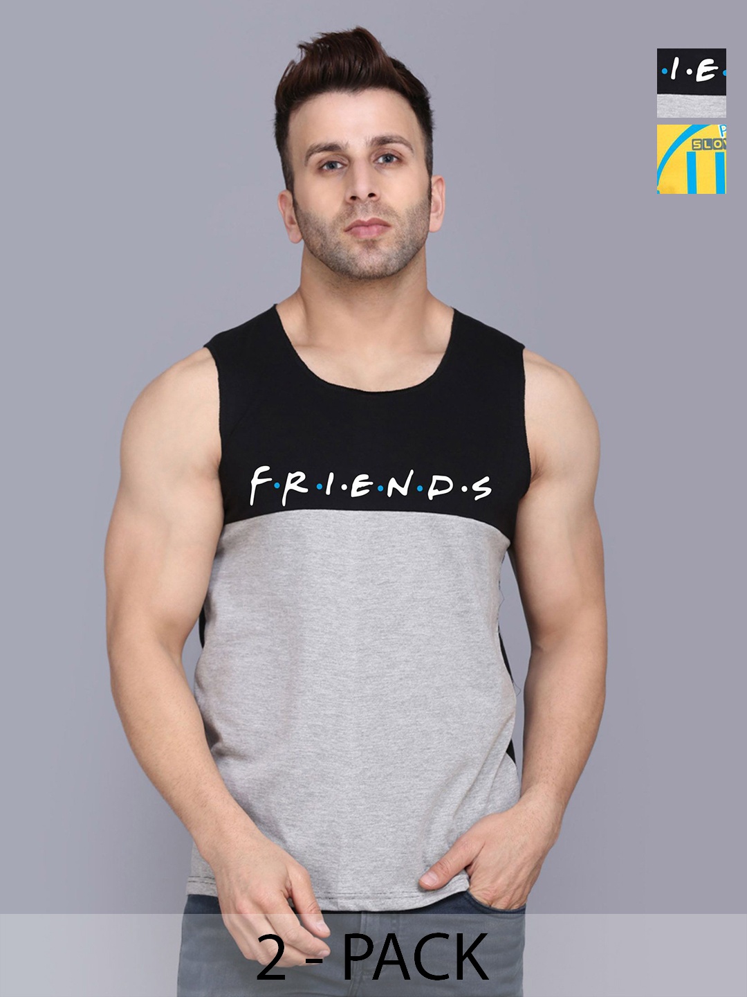 SLOWLORIS Men Pack Of 2 Typography Printed Round Neck Cotton Slim Fit T-shirts, Yellow
SLOWLORIS Men Pack Of 2 Typography Printed Round Neck Cotton Slim Fit T-shirts, Yellow