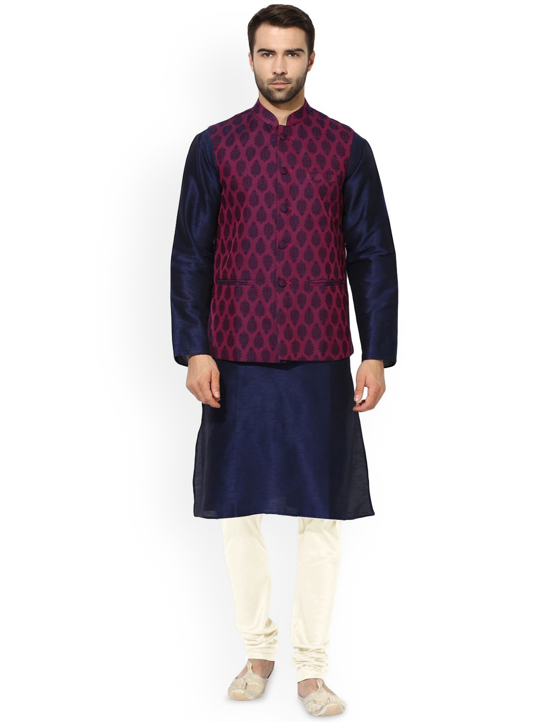 Anouk Ethnic Motifs Printed Mandarin Collar Regular Straight Kurta with Churidar, Purple
Anouk Ethnic Motifs Printed Mandarin Collar Regular Straight Kurta with Churidar, Purple