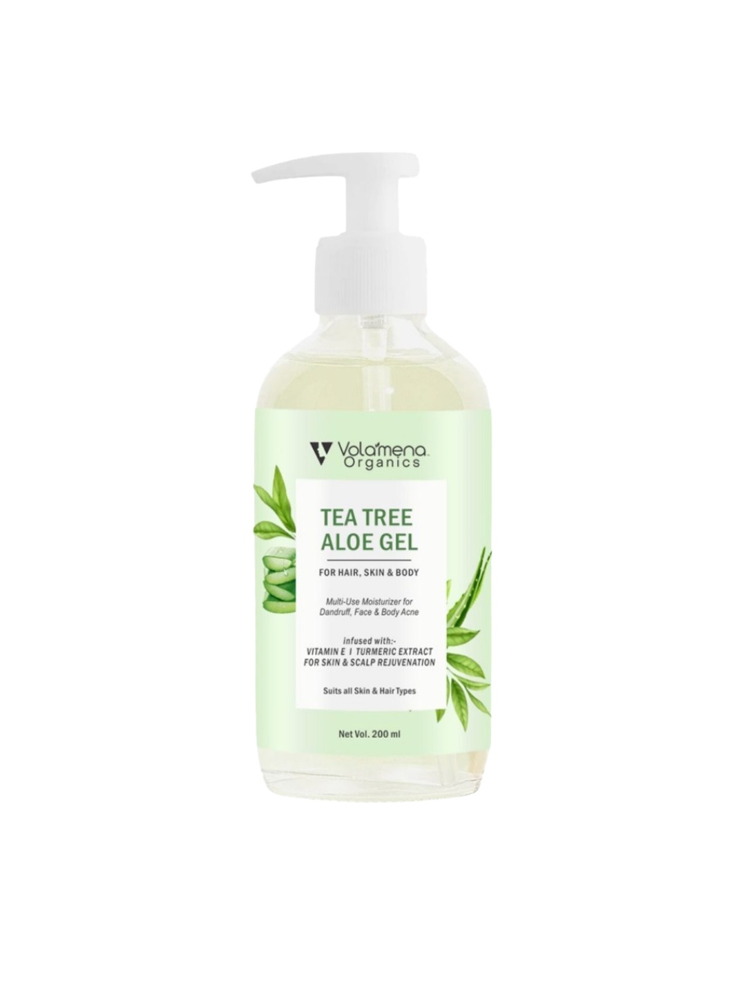 Volamena Organics Vitamin-E Turmeric Extract Tea Tree Aloe Gel For Skin, Hair & Body-200ml, Green
Volamena Organics Vitamin-E Turmeric Extract Tea Tree Aloe Gel For Skin, Hair & Body-200ml, Green