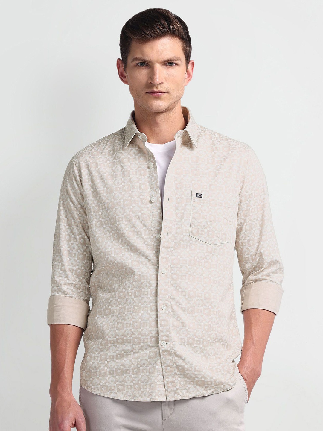 Arrow Sport Men Smart Spread Collar Abstract Printed Cotton Slim Fit Casual Shirt, Brown
Arrow Sport Men Smart Spread Collar Abstract Printed Cotton Slim Fit Casual Shirt, Brown