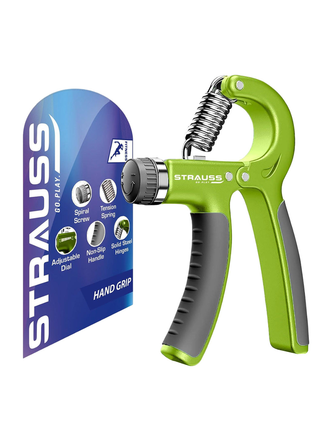 STRAUSS Adjustable Hand Grip With Smart Counter, Black
STRAUSS Adjustable Hand Grip With Smart Counter, Black