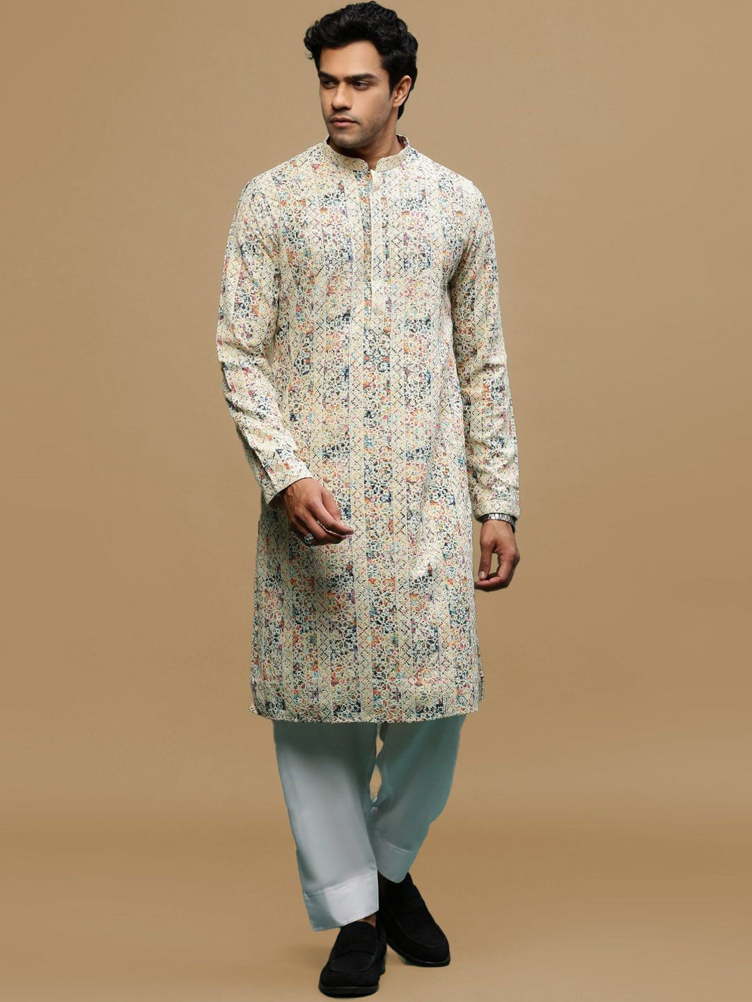 Sanwara Ethnic Motifs Printed & Embroidered Chikankari Straight Kurta with Patiala, Orange
Sanwara Ethnic Motifs Printed & Embroidered Chikankari Straight Kurta with Patiala, Orange