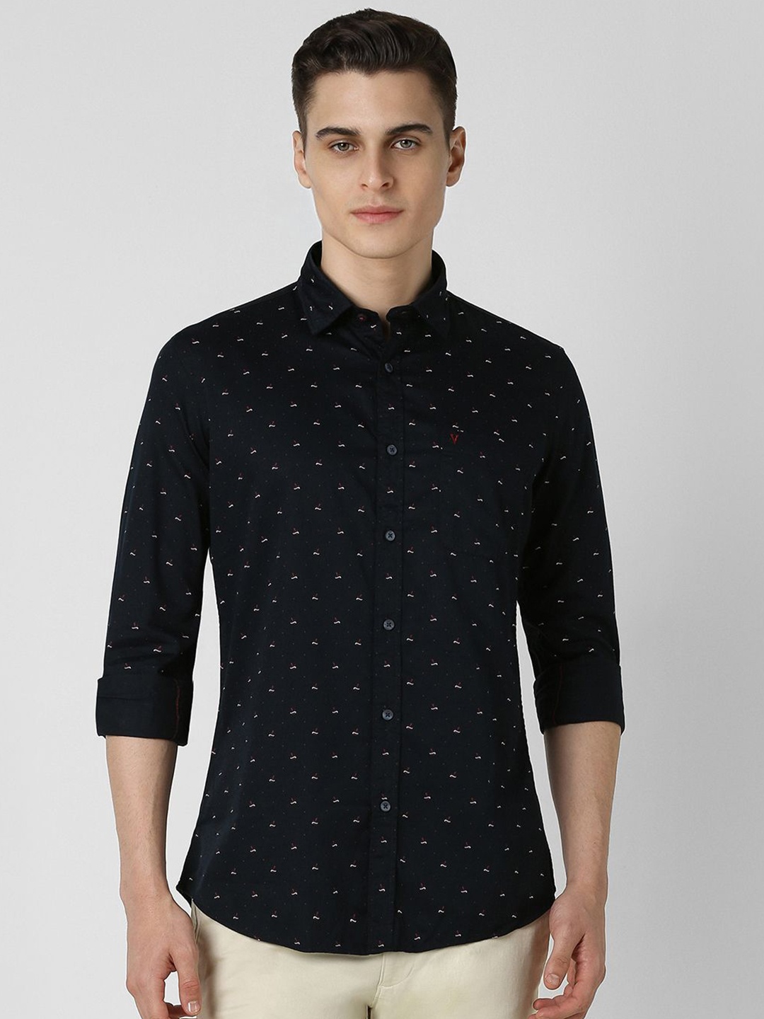 Van Heusen Sport Men Spread Collar Micro Ditsy Printed Cotton Slim Fit Casual Shirt, Black
Van Heusen Sport Men Spread Collar Micro Ditsy Printed Cotton Slim Fit Casual Shirt, Black
