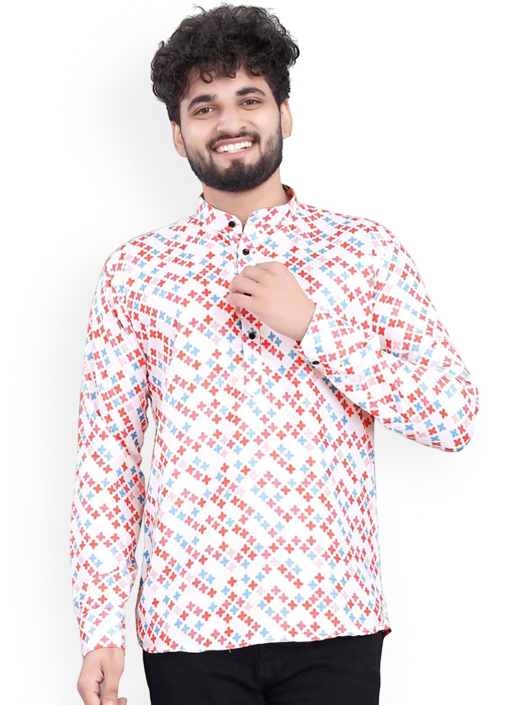 Valencia Fashion Ethnic Motifs Printed Mandarin Collar Cotton Silk Straight Kurta, White
Valencia Fashion Ethnic Motifs Printed Mandarin Collar Cotton Silk Straight Kurta, White