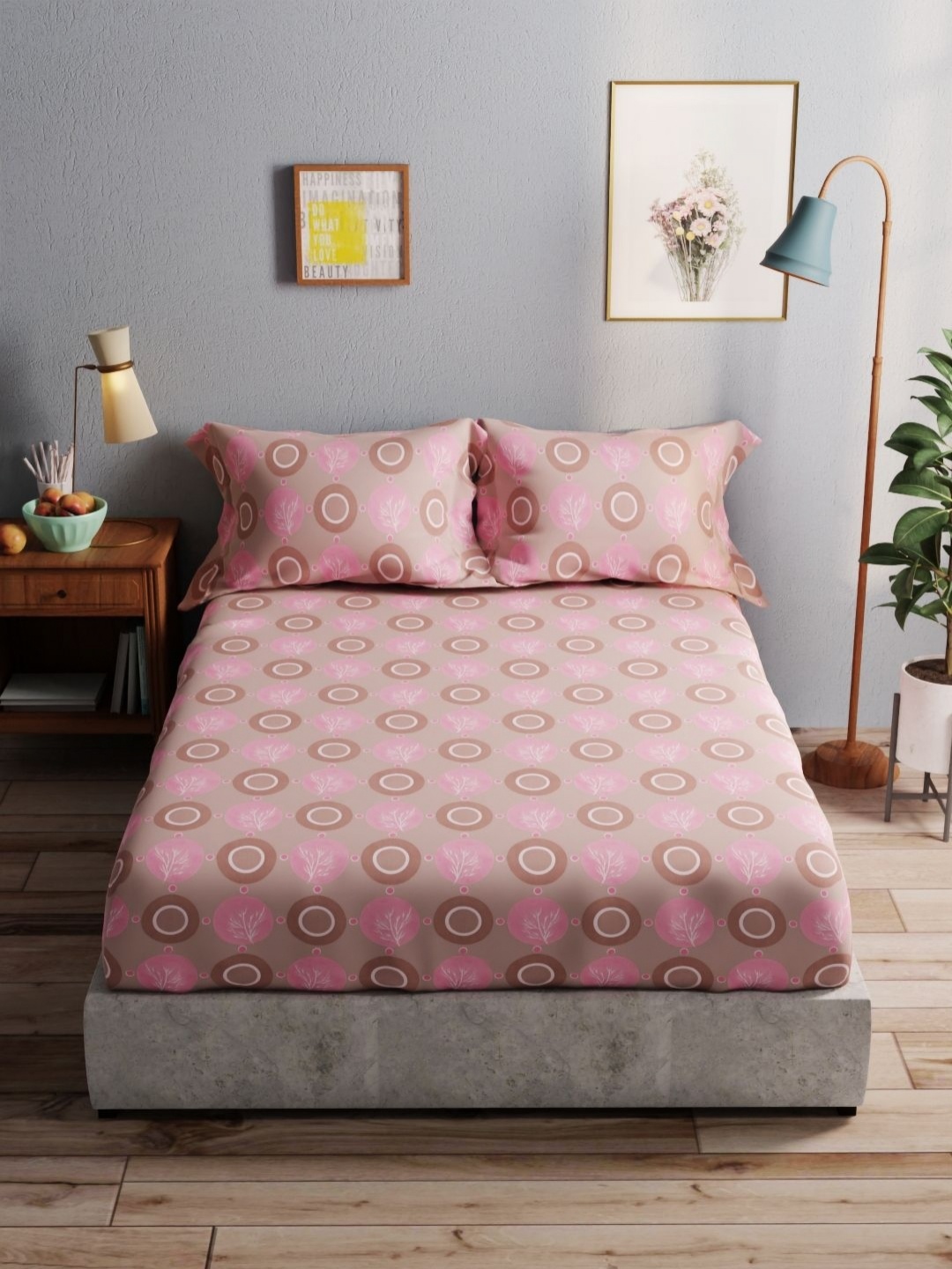BIANCA Amolina Pink & White Geometric 140 TC Cotton Queen Bedsheet With 2 Pillow Covers
BIANCA Amolina Pink & White Geometric 140 TC Cotton Queen Bedsheet With 2 Pillow Covers