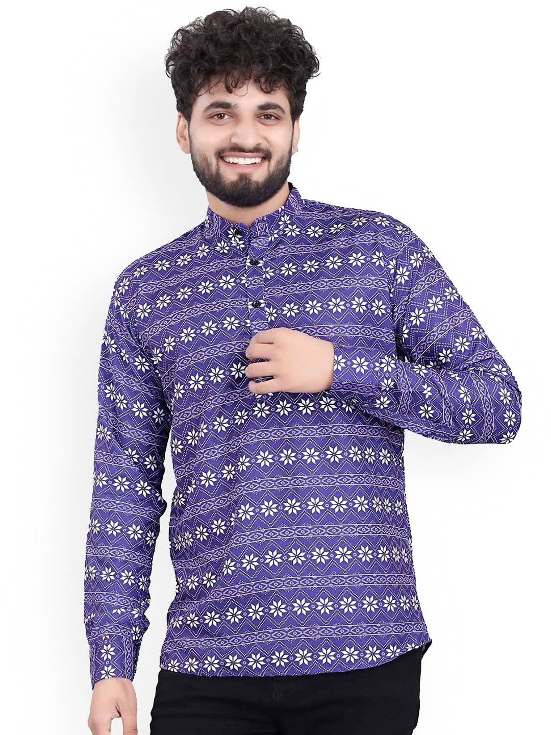 Valencia Fashion Ethnic Motifs Printed Mandarin Collar Cotton Silk Straight Kurta, Purple
Valencia Fashion Ethnic Motifs Printed Mandarin Collar Cotton Silk Straight Kurta, Purple
