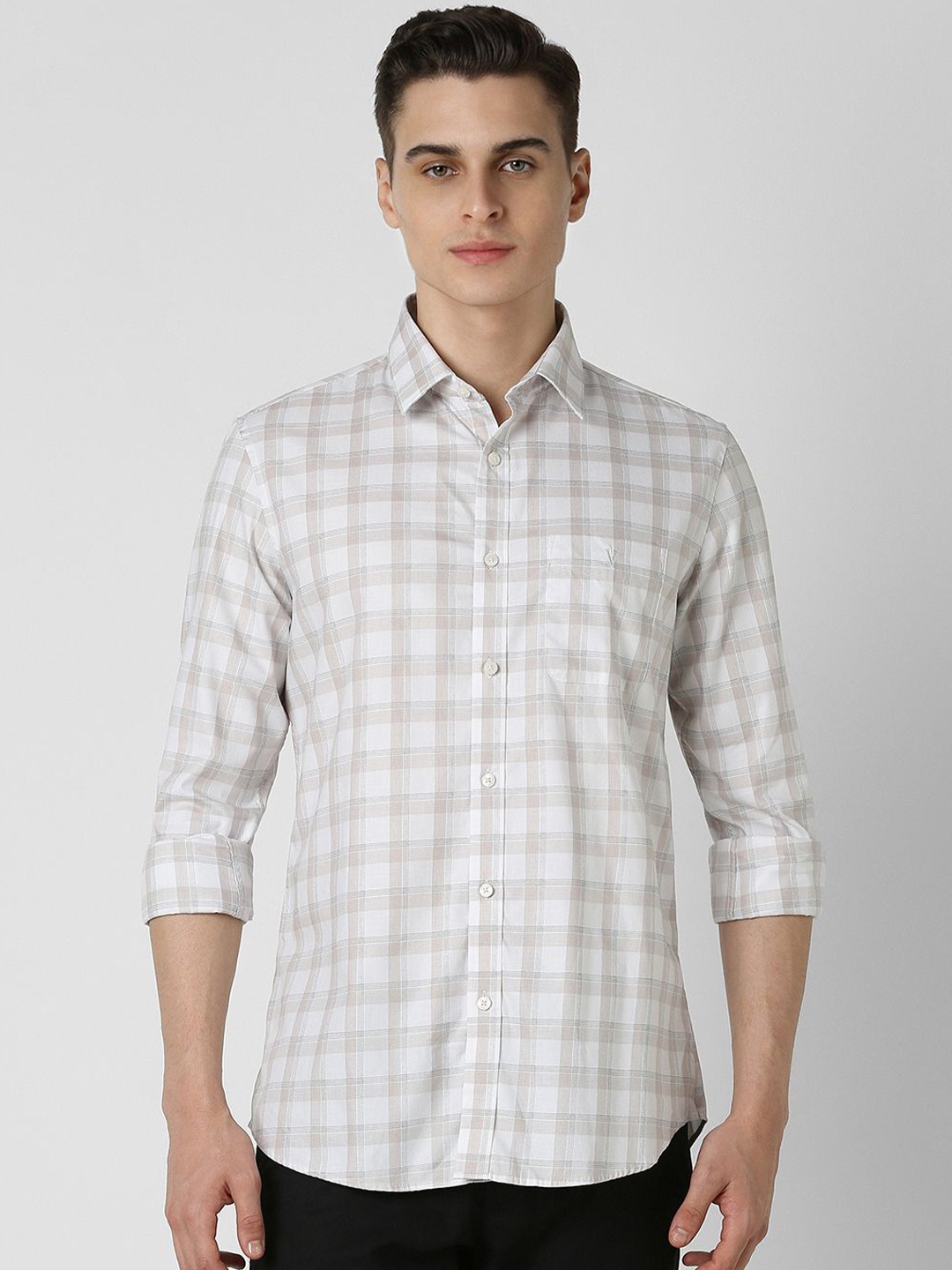 Van Heusen Sport Men Spread Collar Tartan Checked Cotton Slim Fit Casual Shirt, White
Van Heusen Sport Men Spread Collar Tartan Checked Cotton Slim Fit Casual Shirt, White