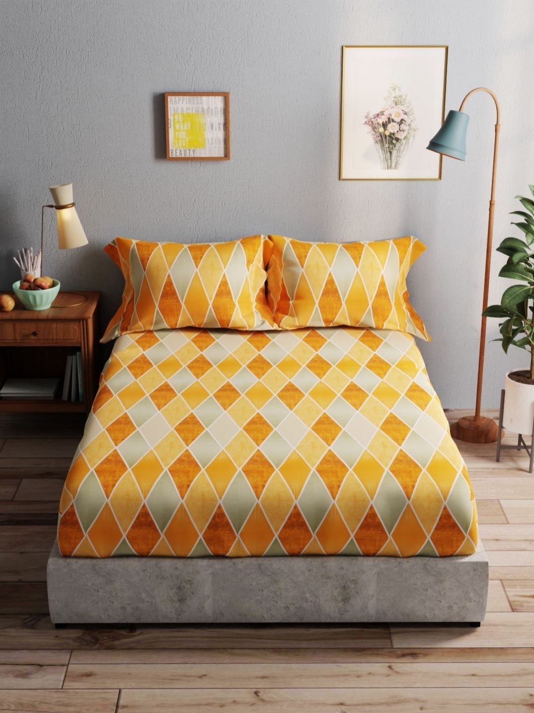 BIANCA amolina Orange Geometric Pure Cotton 140 TC Queen Bedsheet with 2 Pillow Covers
BIANCA amolina Orange Geometric Pure Cotton 140 TC Queen Bedsheet with 2 Pillow Covers