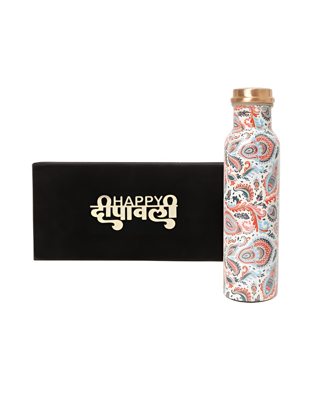 INTERNATIONAL GIFT White & Blue Copper Water Bottle 1L With Happy Diwali Tag Gift Set
INTERNATIONAL GIFT White & Blue Copper Water Bottle 1L With Happy Diwali Tag Gift Set
