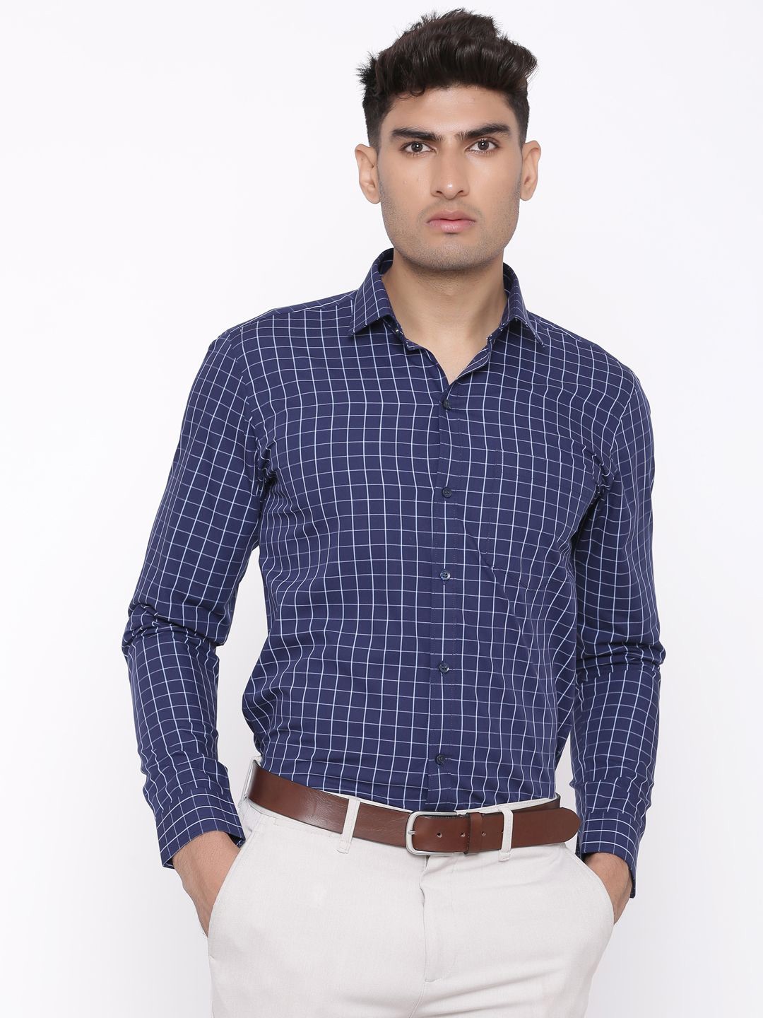 Tistabene Men Standard Spread Collar Grid Tattersall Checked Cotton Casual Shirt, Blue
Tistabene Men Standard Spread Collar Grid Tattersall Checked Cotton Casual Shirt, Blue