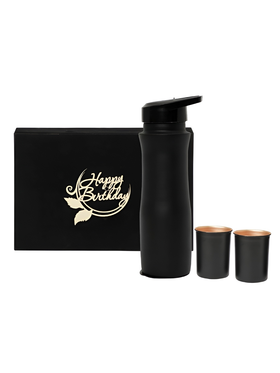 INTERNATIONAL GIFT Black 3 Pcs Sipper Copper Water Bottle 1L & Glass With Happy Diwali Tag
INTERNATIONAL GIFT Black 3 Pcs Sipper Copper Water Bottle 1L & Glass With Happy Diwali Tag