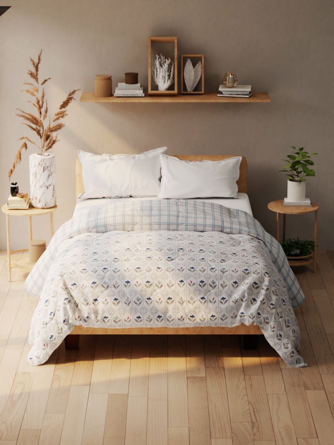 KOPA Off White & Blue Floral Printed 120 GSM Microfiber AC Room Double Bed Comforter
KOPA Off White & Blue Floral Printed 120 GSM Microfiber AC Room Double Bed Comforter