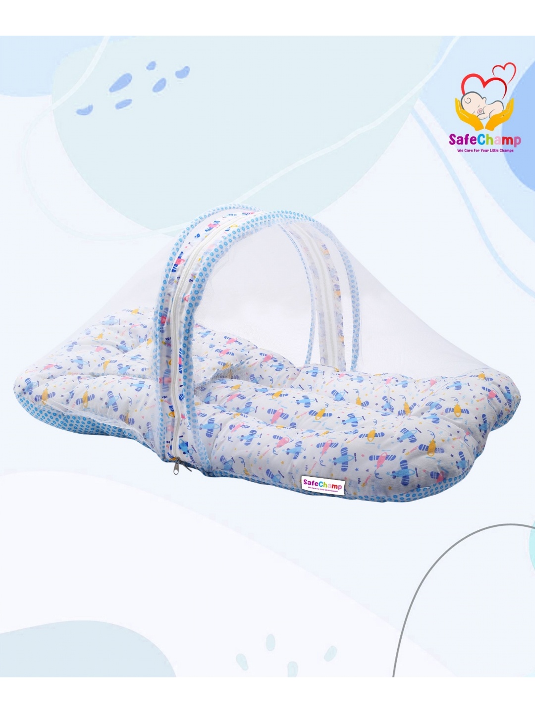 SafeChamp Kids Unisex 2 Pieces Pink & White Floral Cotton Single Fine Bedding Set, Blue
SafeChamp Kids Unisex 2 Pieces Pink & White Floral Cotton Single Fine Bedding Set, Blue
