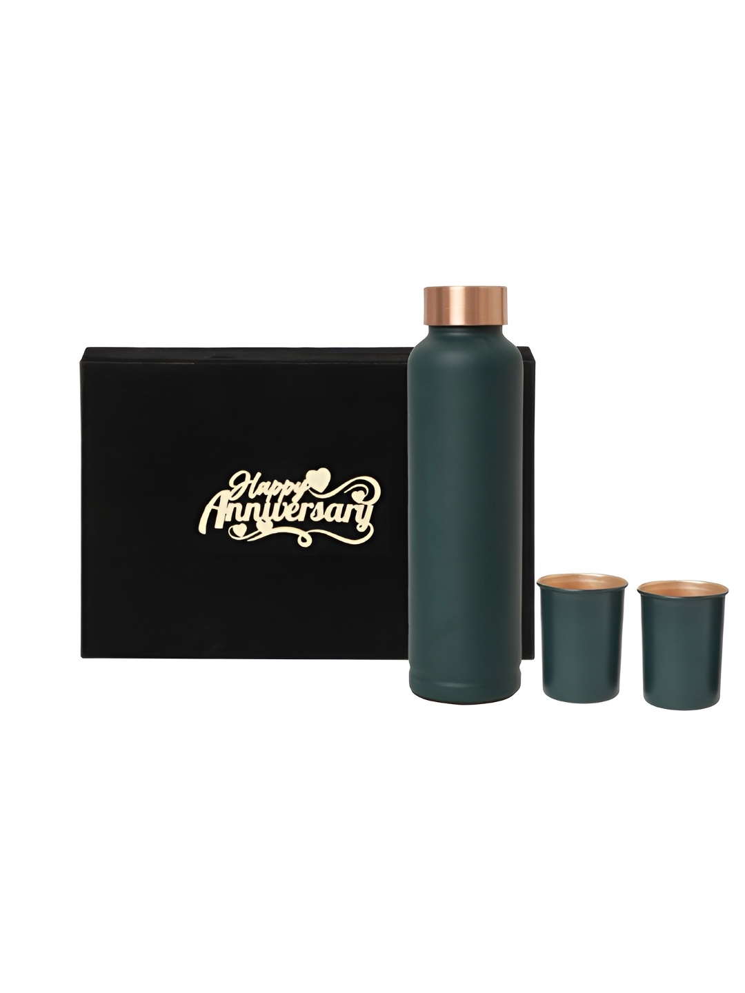 INTERNATIONAL GIFT Green Copper Water Bottle with 2-pcs Glass & Happy Anniversary Tag
INTERNATIONAL GIFT Green Copper Water Bottle with 2-pcs Glass & Happy Anniversary Tag