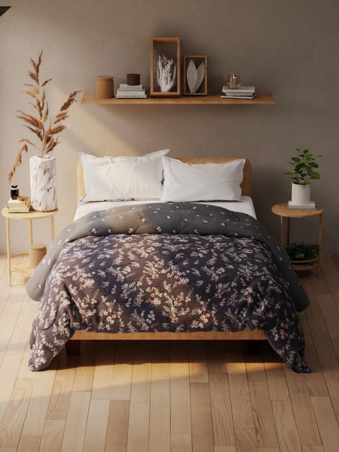 KOPA Grey & Navy Blue Floral Printed 120 GSM Microfiber AC Room Double Bed Comforter
KOPA Grey & Navy Blue Floral Printed 120 GSM Microfiber AC Room Double Bed Comforter