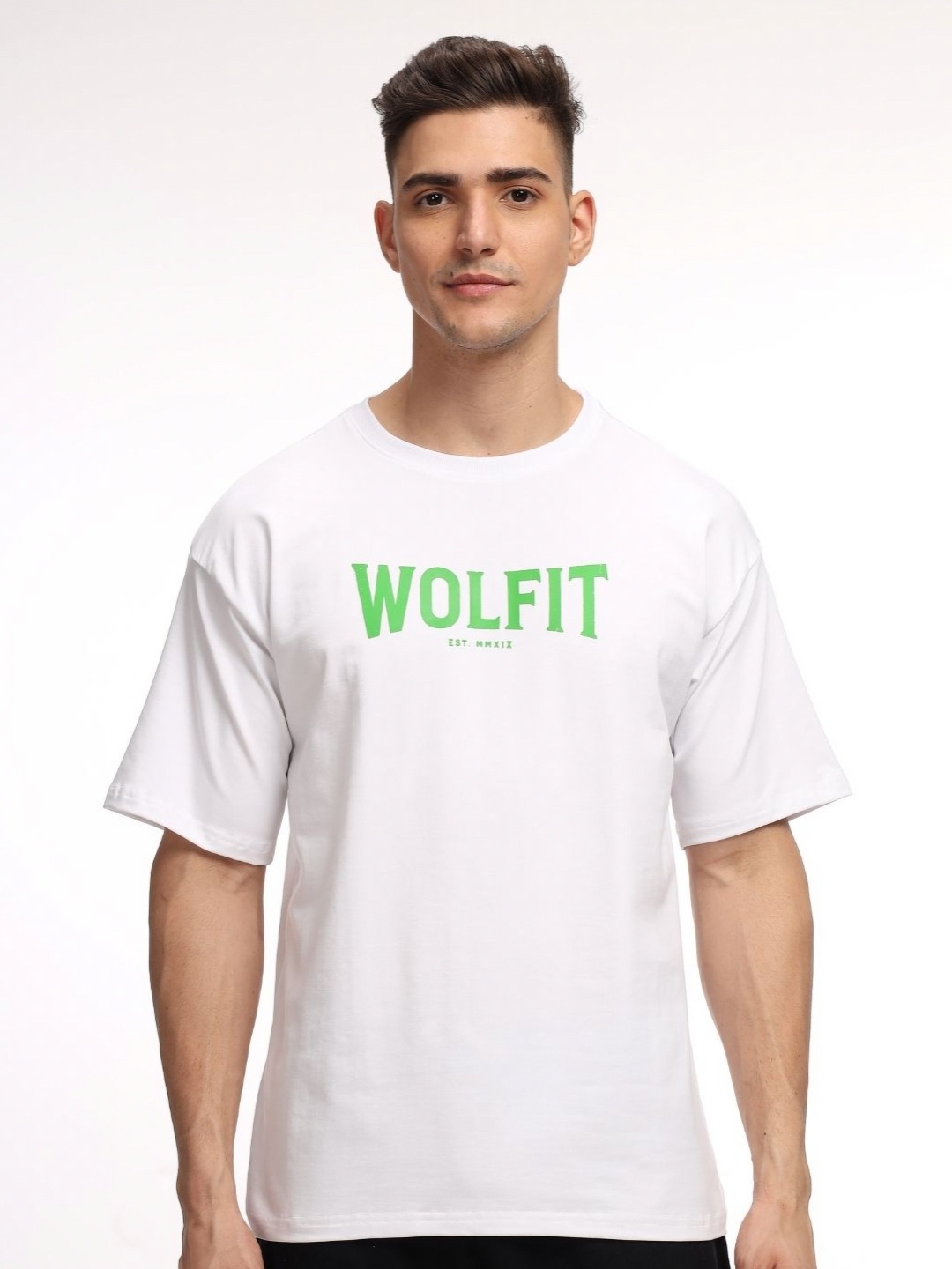 WOLFIT ATHLEISURE Unisex Typography Printed Round Neck Cotton Oversized T-Shirt, White
WOLFIT ATHLEISURE Unisex Typography Printed Round Neck Cotton Oversized T-Shirt, White
