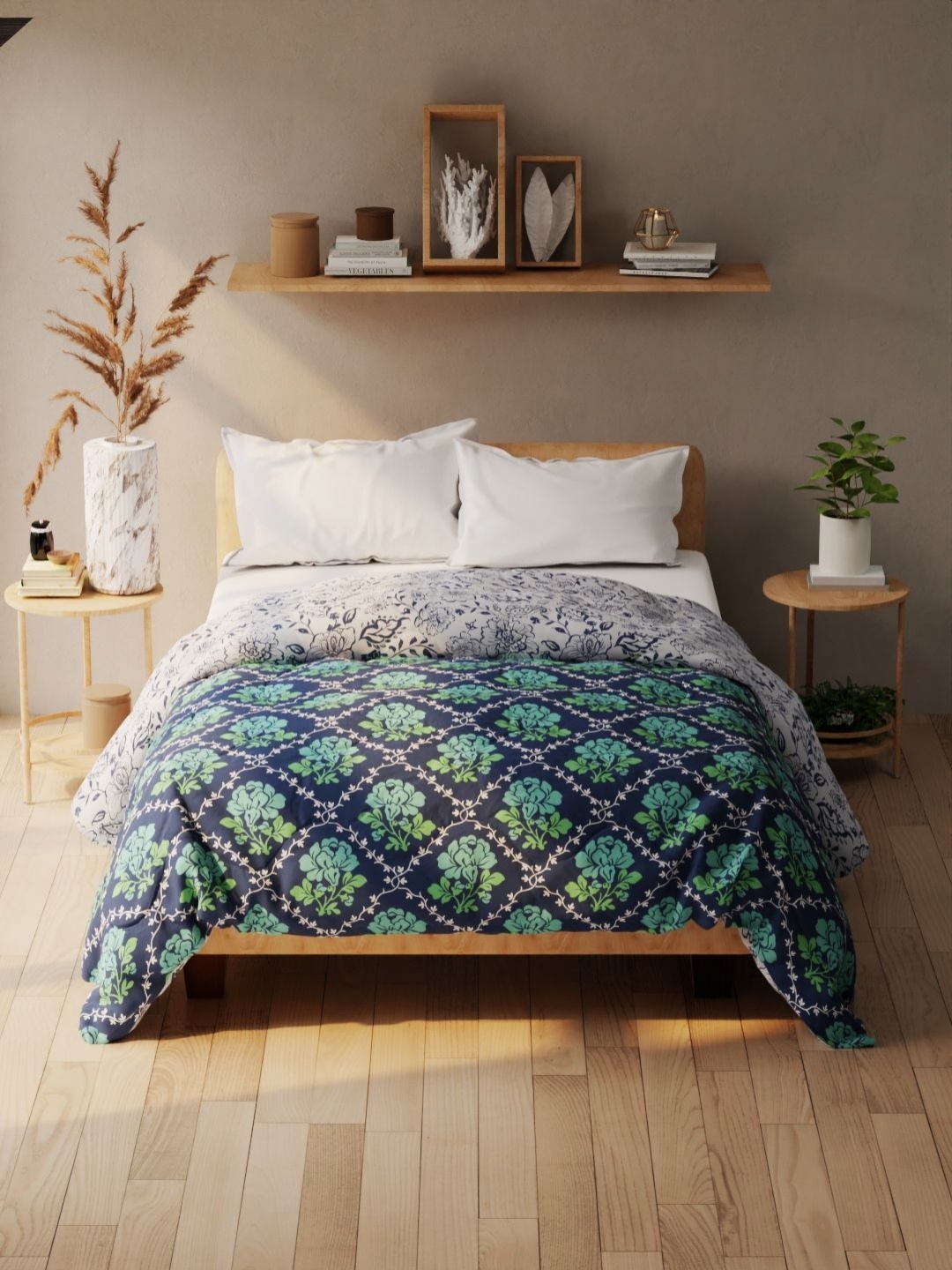 KOPA Green & Navy Blue Floral Printed 120 GSM Microfiber AC Room Double Bed Comforter
KOPA Green & Navy Blue Floral Printed 120 GSM Microfiber AC Room Double Bed Comforter