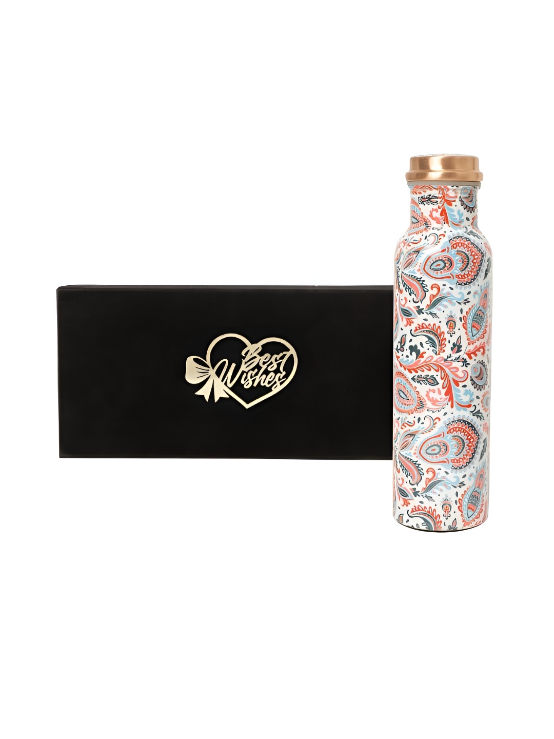 INTERNATIONAL GIFT White & Blue Floral Printed Copper Water Bottle 1 L & Best Wishes Tag
INTERNATIONAL GIFT White & Blue Floral Printed Copper Water Bottle 1 L & Best Wishes Tag