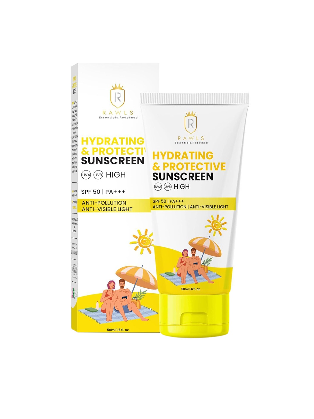 RAWLS Hydrating & Protective SPF 50 Sunscreen Gel With UVA & UVB Protection - 50ml, White
RAWLS Hydrating & Protective SPF 50 Sunscreen Gel With UVA & UVB Protection - 50ml, White