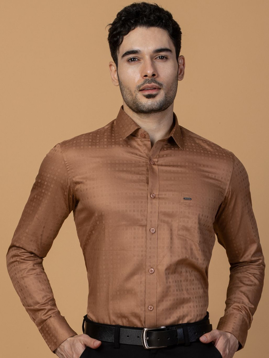 Berkshire Men Comfort Spread Collar Textured Slim Fit Formal Shirt, Brown
Berkshire Men Comfort Spread Collar Textured Slim Fit Formal Shirt, Brown