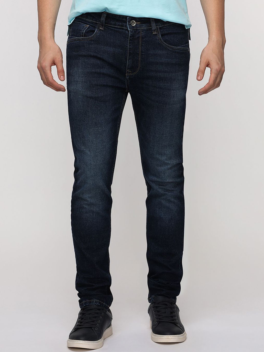 Crocodile Men Slim Fit Mid Rise Clean Look Light Fade Super Soft Wash Stretchable Jeans, Navy blue
Crocodile Men Slim Fit Mid Rise Clean Look Light Fade Super Soft Wash Stretchable Jeans, Navy blue