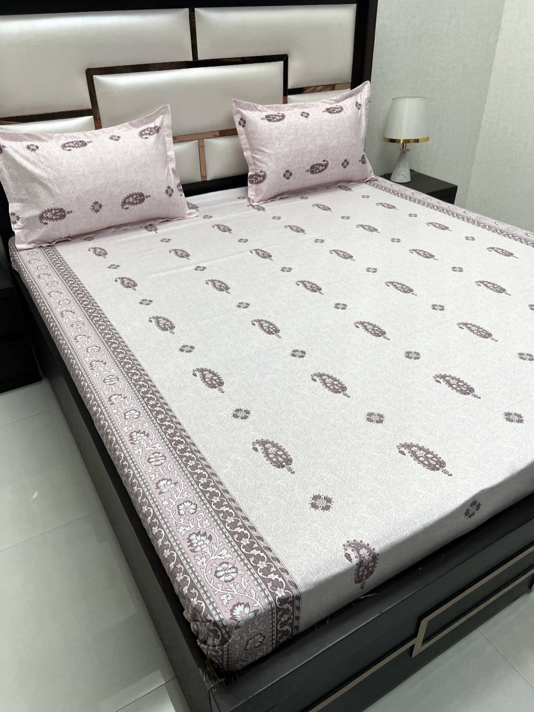 Pure Decor Royal Passion White Ethnic Motifs Cotton 400TC Queen Bedsheet & 2 Pillow Covers
Pure Decor Royal Passion White Ethnic Motifs Cotton 400TC Queen Bedsheet & 2 Pillow Covers