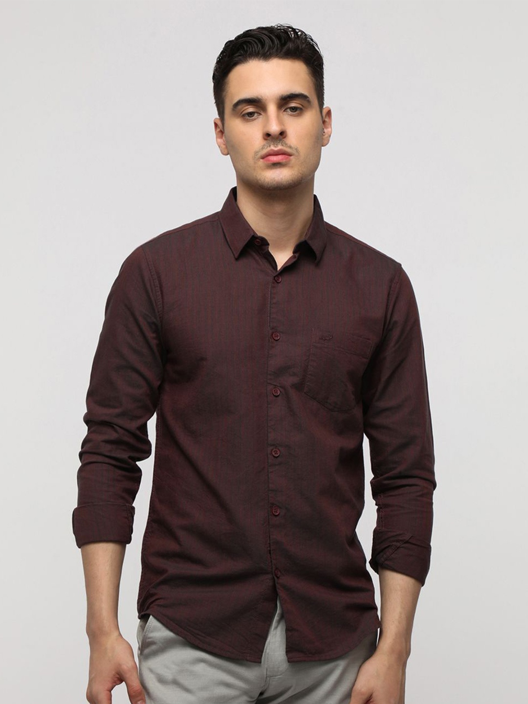 Crocodile Men India Slim Spread Collar Striped Cotton Slim Fit Casual Shirt, Burgundy
Crocodile Men India Slim Spread Collar Striped Cotton Slim Fit Casual Shirt, Burgundy