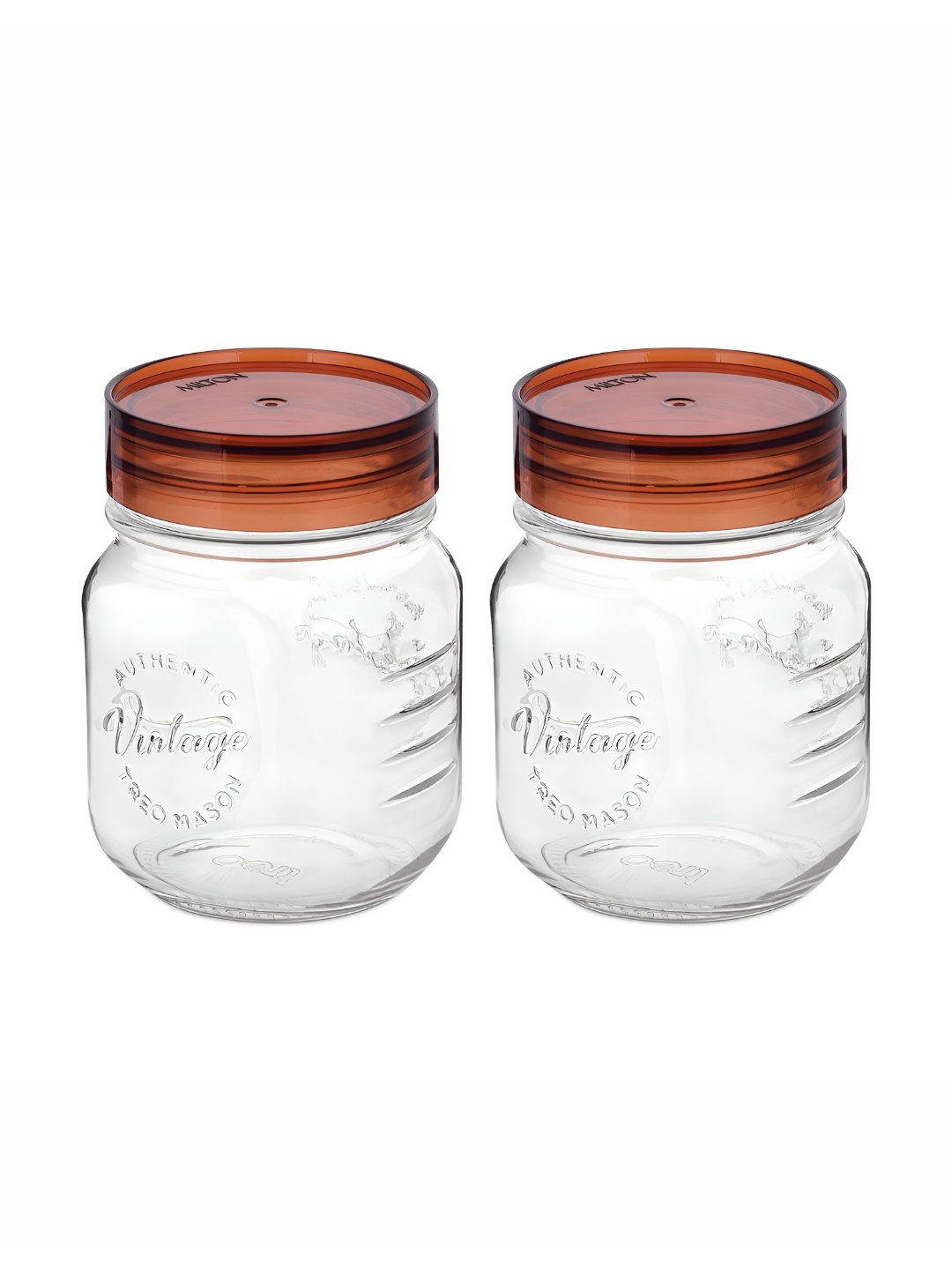 Treo Vintage 2 Pieces Transparent & Brown Glass Jar with Airtight Lid Container 500ml each
Treo Vintage 2 Pieces Transparent & Brown Glass Jar with Airtight Lid Container 500ml each