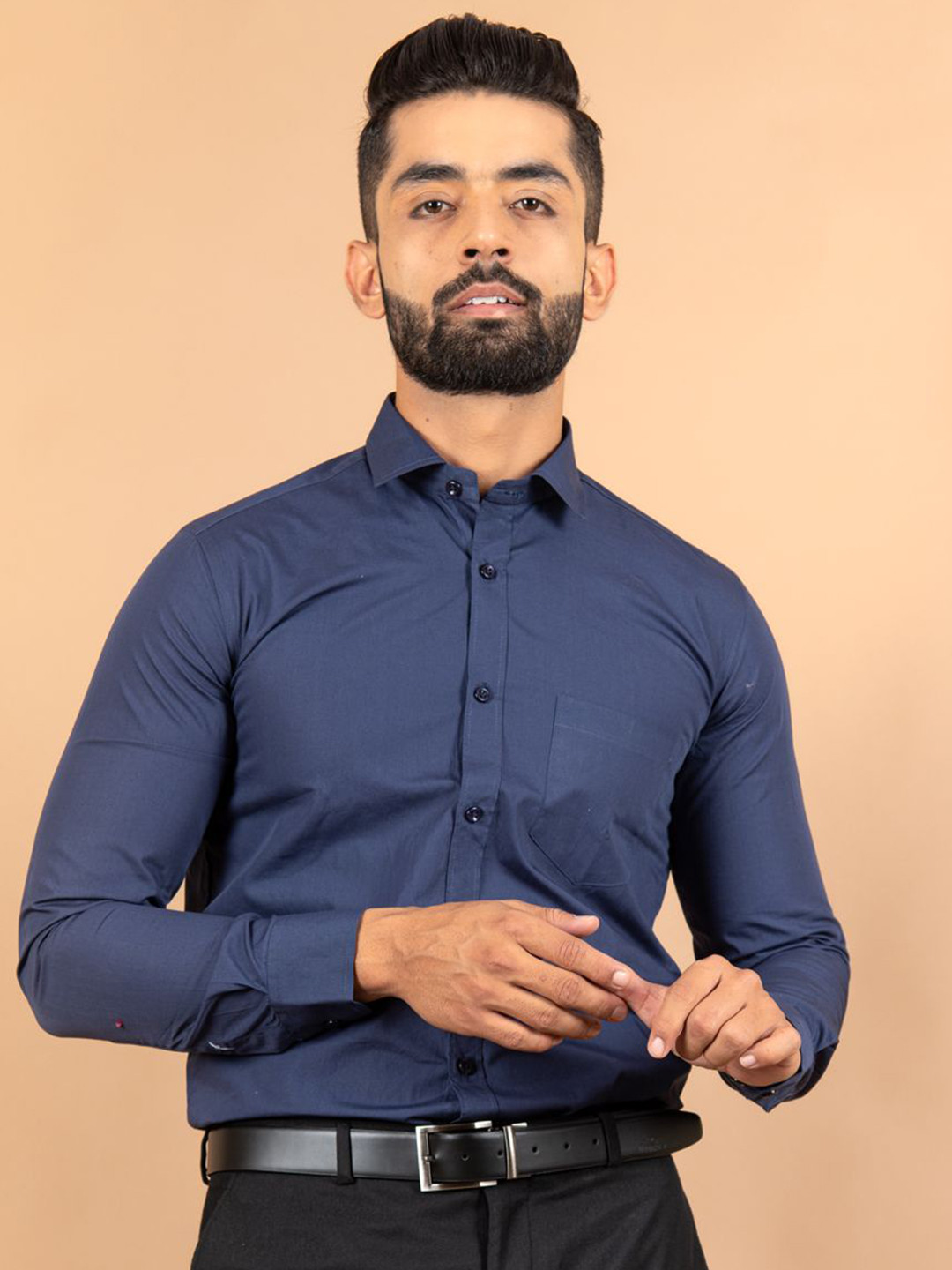 Tistabene Men Standard Spread Collar Solid Cotton Formal Shirt, Blue
Tistabene Men Standard Spread Collar Solid Cotton Formal Shirt, Blue