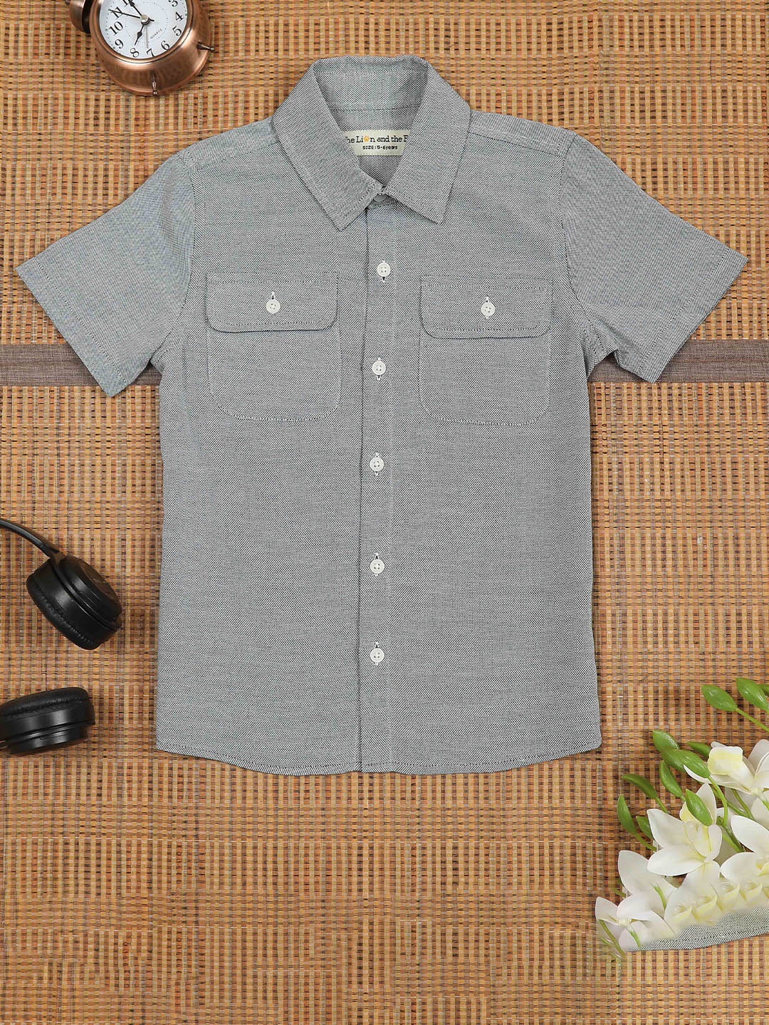 The Lion and The Fish Boys Comfort Micro Checked Cotton Relaxed Fit Casual Shirt, Grey
The Lion and The Fish Boys Comfort Micro Checked Cotton Relaxed Fit Casual Shirt, Grey