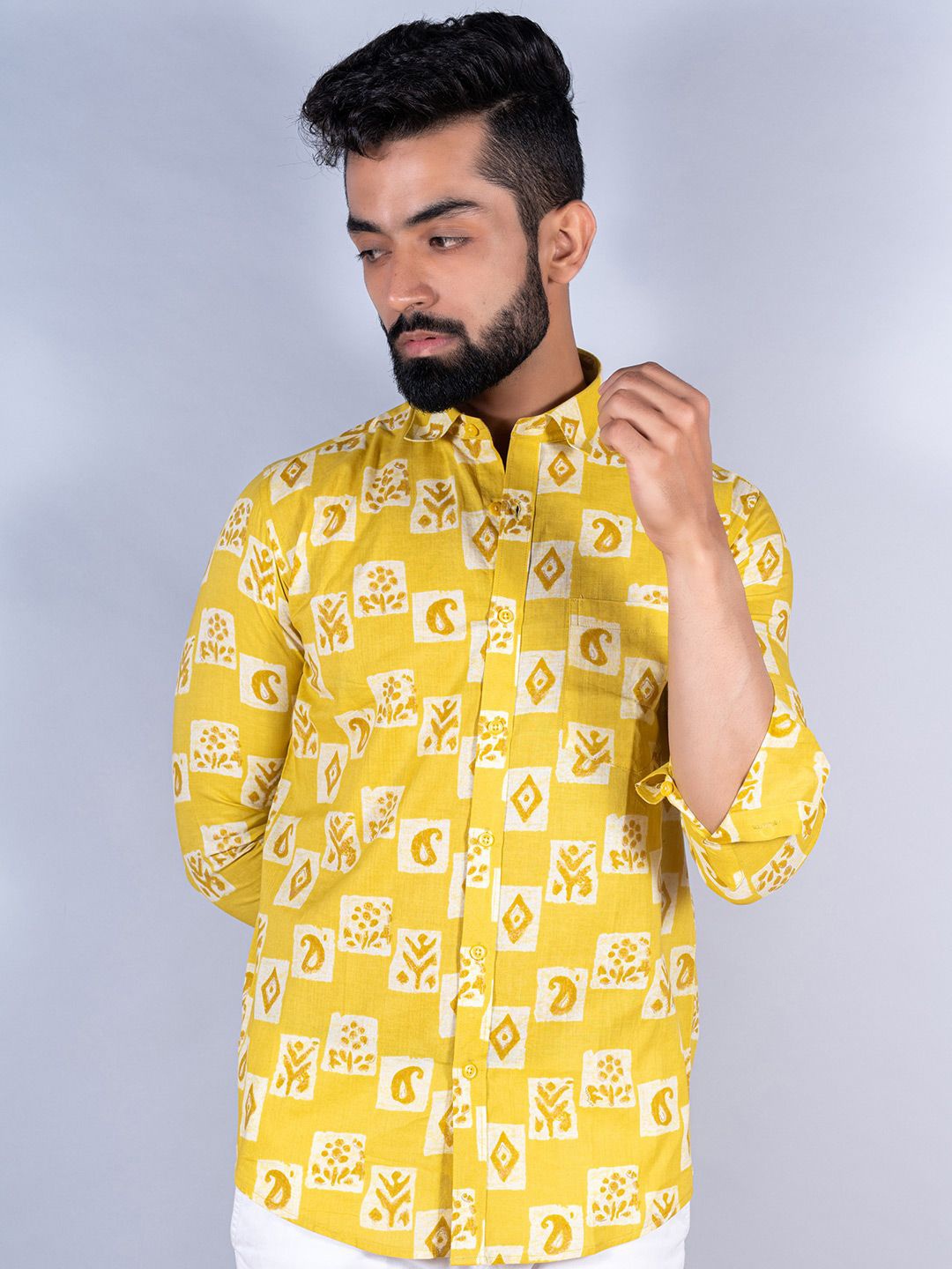 Tistabene Men Standard Spread Collar Conversational Printed Cotton Casual Shirt, Yellow
Tistabene Men Standard Spread Collar Conversational Printed Cotton Casual Shirt, Yellow