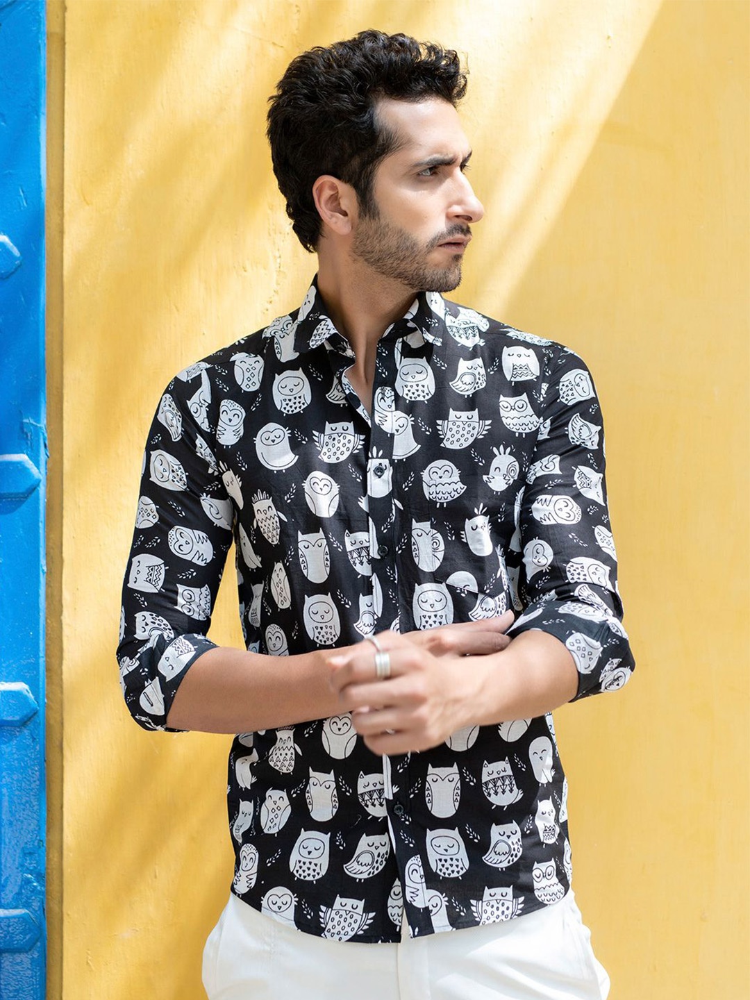 Tistabene Men Standard Spread Collar Conversational Printed Cotton Casual Shirt, Black
Tistabene Men Standard Spread Collar Conversational Printed Cotton Casual Shirt, Black