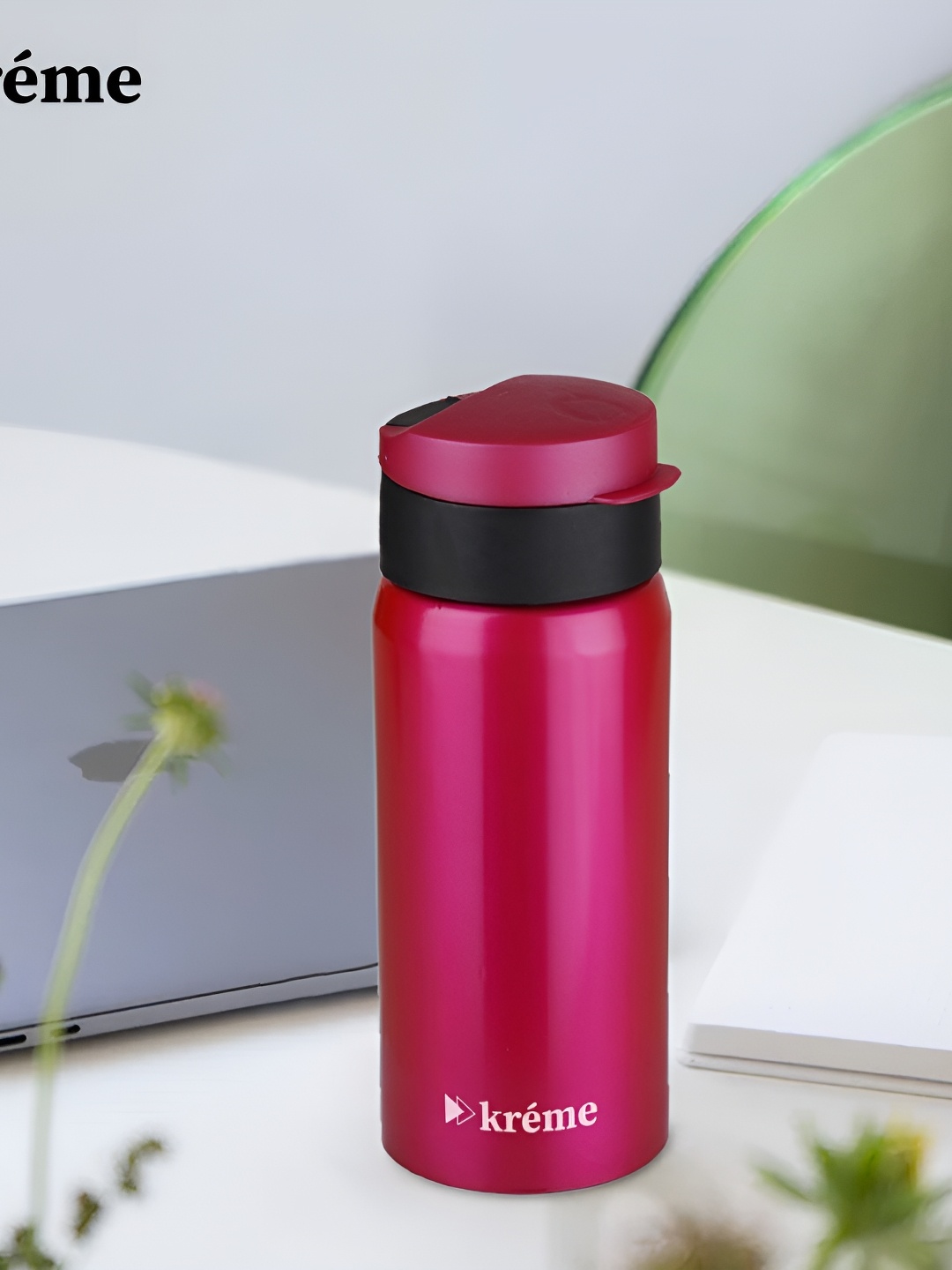 Kreme Pink & Black Brand Logo Stainless Steel Single Wall Vacuum Water Bottle 600 ml
Kreme Pink & Black Brand Logo Stainless Steel Single Wall Vacuum Water Bottle 600 ml