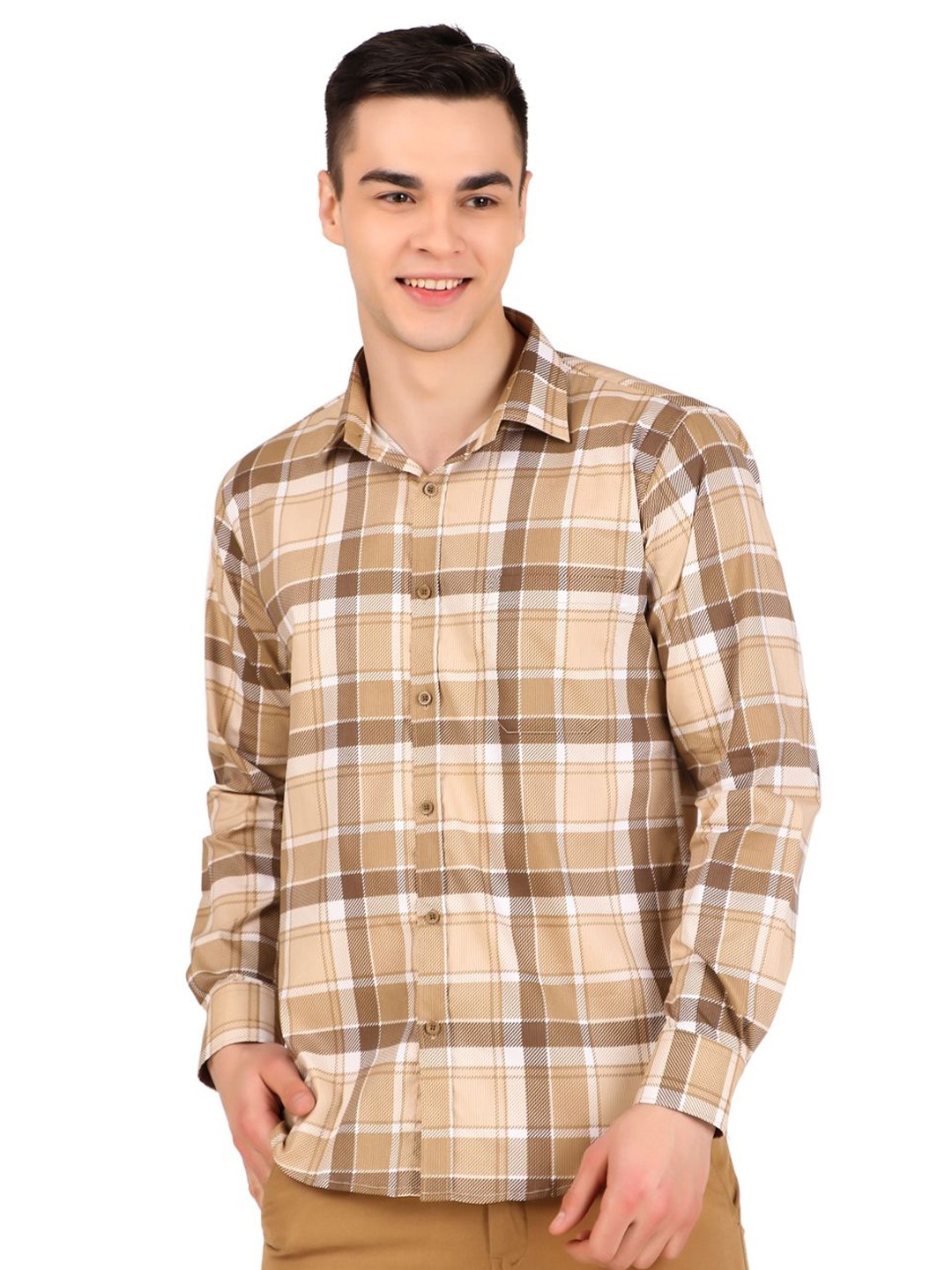 DESIGN UP Men Premium Spread Collar Tartan Checked Cotton Slim Fit Casual Shirt, Yellow
DESIGN UP Men Premium Spread Collar Tartan Checked Cotton Slim Fit Casual Shirt, Yellow