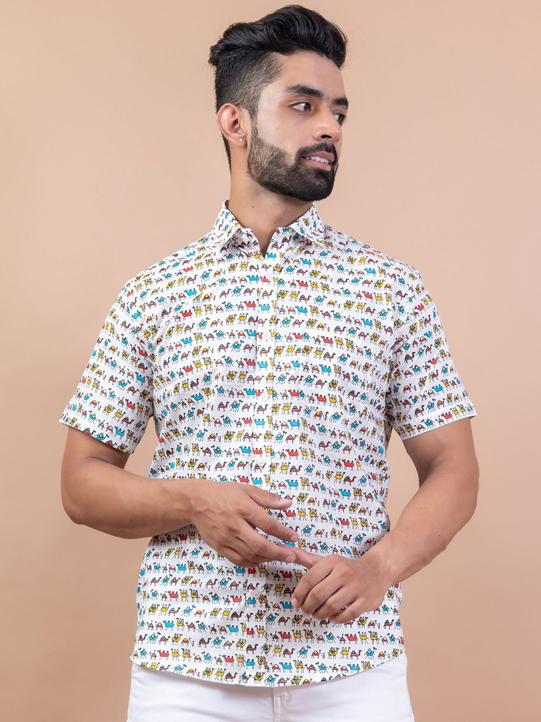 Tistabene Men Standard Spread Collar Conversational Printed Cotton Casual Shirt, White
Tistabene Men Standard Spread Collar Conversational Printed Cotton Casual Shirt, White