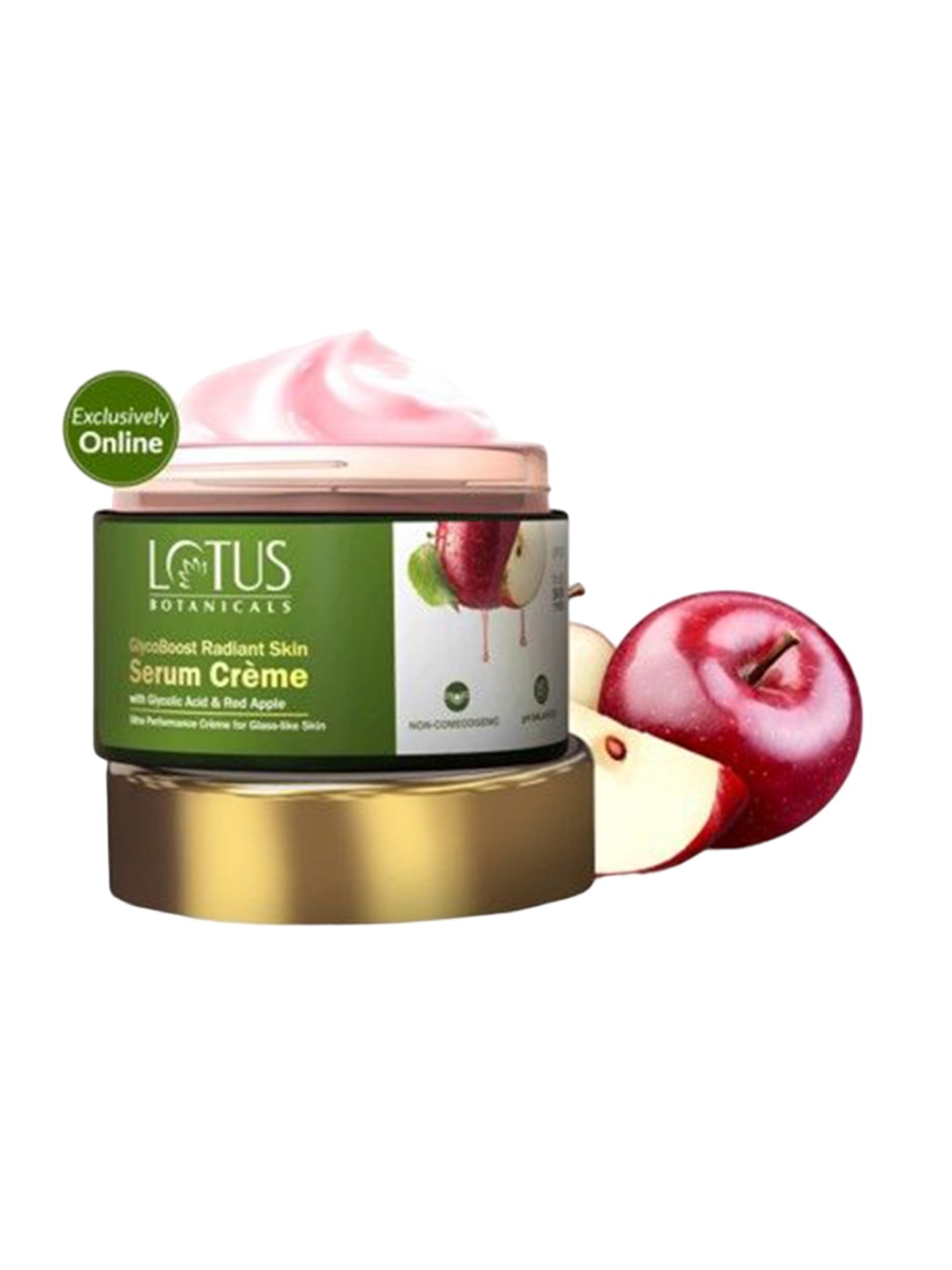 Lotus Botanicals Red Apple & Glycolic Acid GlycoBoost Radiant Skin Serum Creme 50 g, Green
Lotus Botanicals Red Apple & Glycolic Acid GlycoBoost Radiant Skin Serum Creme 50 g, Green