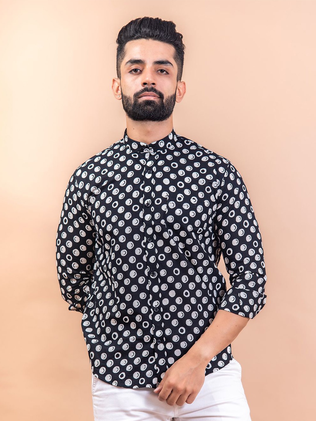 Tistabene Men Standard Spread Collar Geometric Printed Cotton Casual Shirt, Black
Tistabene Men Standard Spread Collar Geometric Printed Cotton Casual Shirt, Black