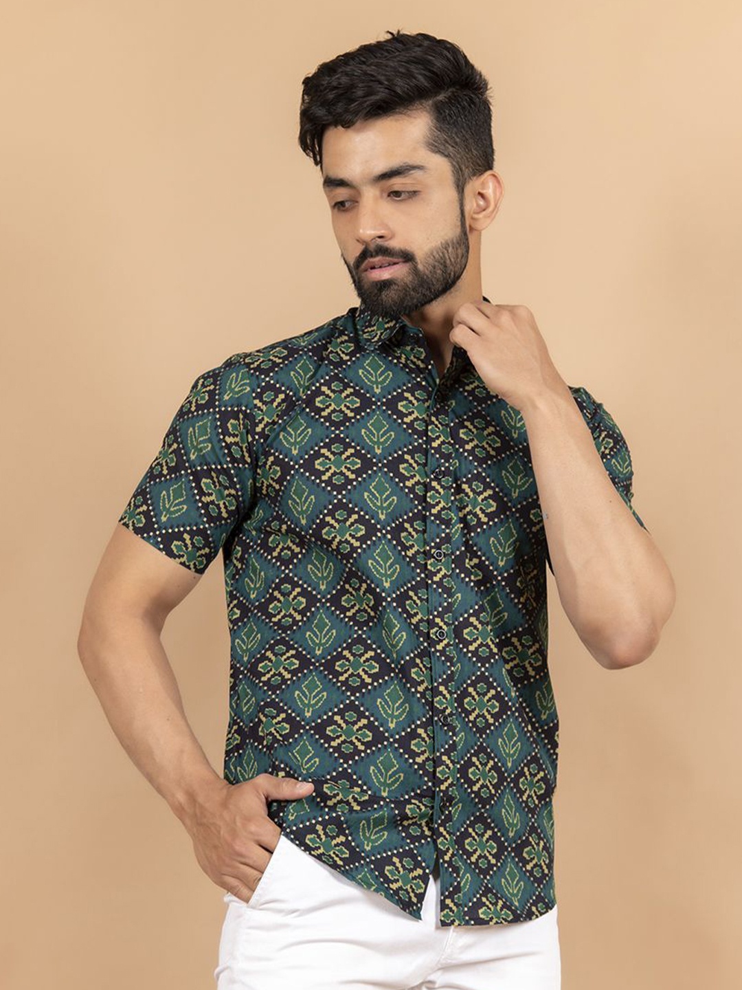 Tistabene Men Standard Spread Collar Conversational Printed Cotton Casual Shirt, Green
Tistabene Men Standard Spread Collar Conversational Printed Cotton Casual Shirt, Green