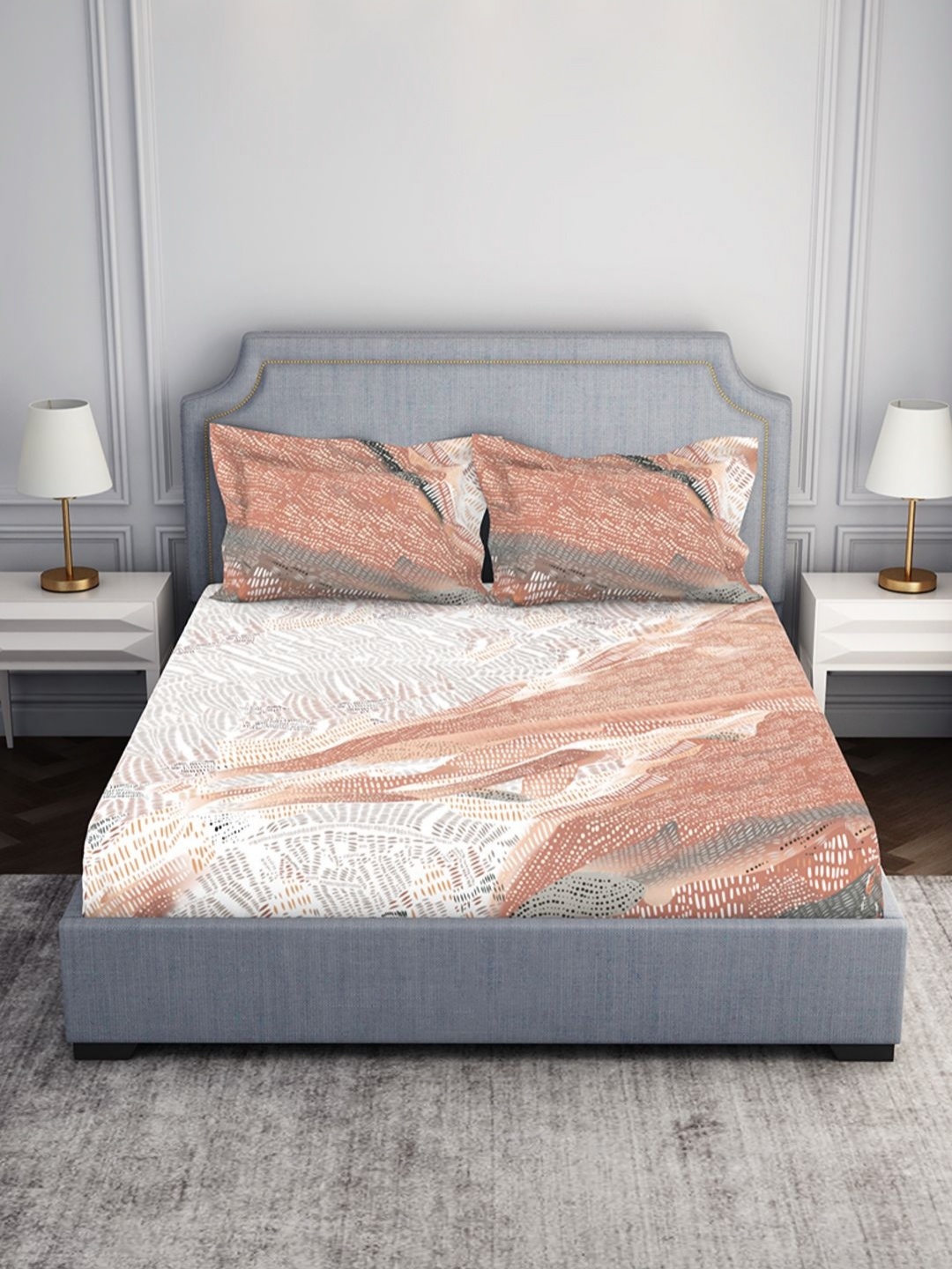 SPACES Essentials Brown & White Abstract Printed 130 TC Queen Bedsheet & 2 Pillow Covers
SPACES Essentials Brown & White Abstract Printed 130 TC Queen Bedsheet & 2 Pillow Covers