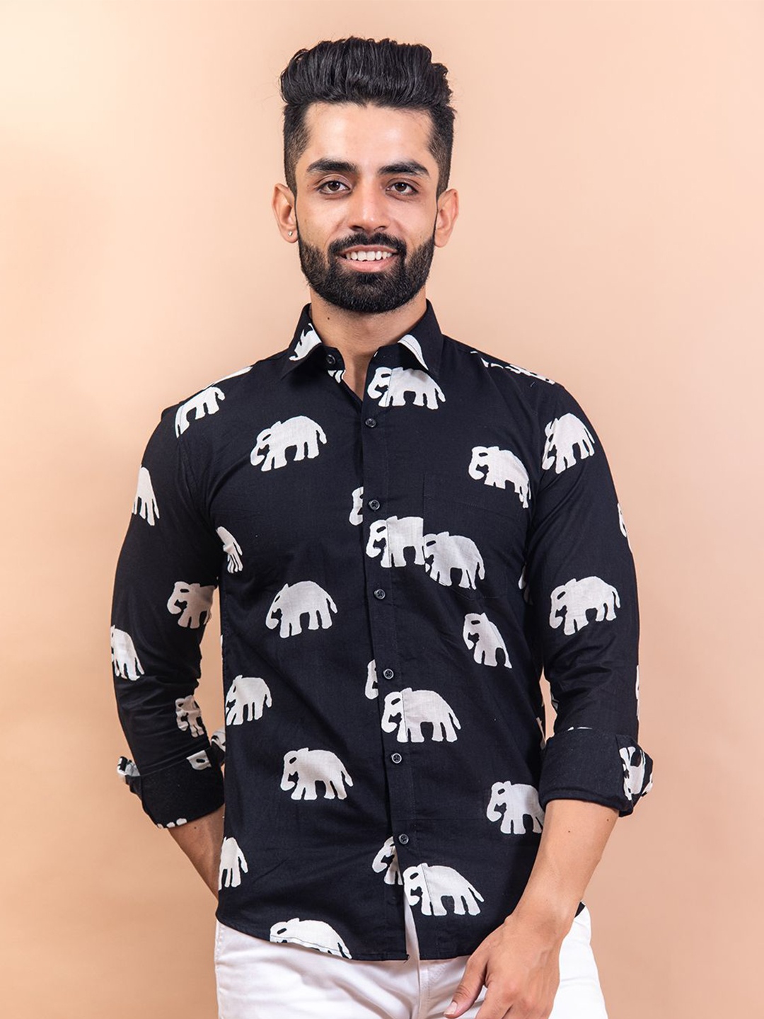 Tistabene Men Standard Spread Collar Conversational Printed Cotton Casual Shirt, Black
Tistabene Men Standard Spread Collar Conversational Printed Cotton Casual Shirt, Black