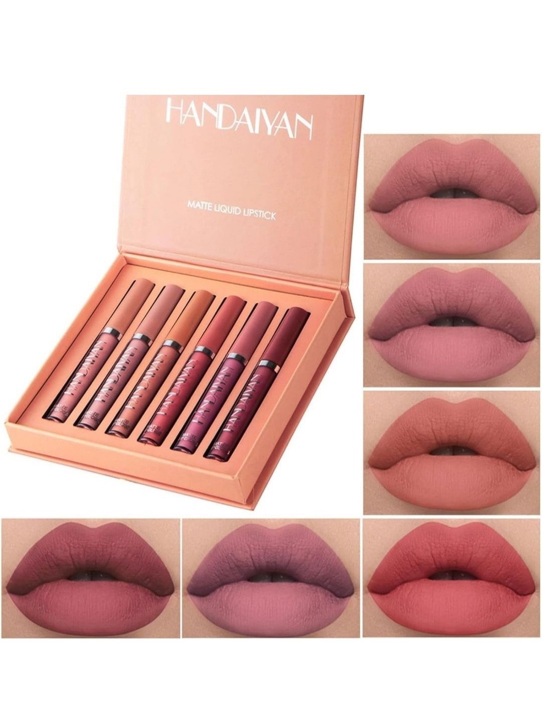 FEELHIGH Set Of 6 Handaiyan Long-Lasting Matte Liquid Lipstick-2.5ml Each- Set B, Multi
FEELHIGH Set Of 6 Handaiyan Long-Lasting Matte Liquid Lipstick-2.5ml Each- Set B, Multi